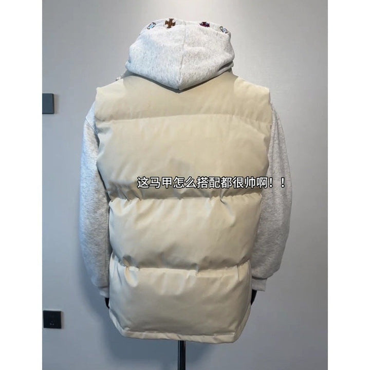 Dam Reversible Väst med Hög Krage