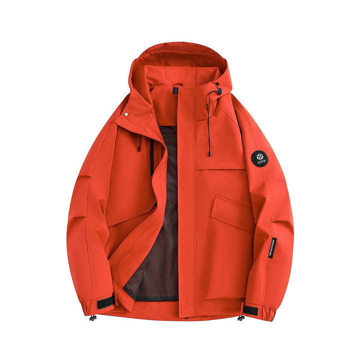 Herr Technical Softshell Utilityjacka med Huva, Mesh Foder och Multifunctional Fickor