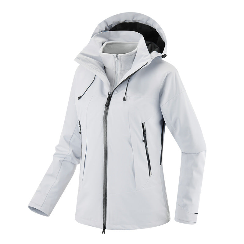 Dam Multi-komfort softshell jacka med avtagbar fleece foder och justerbar huva