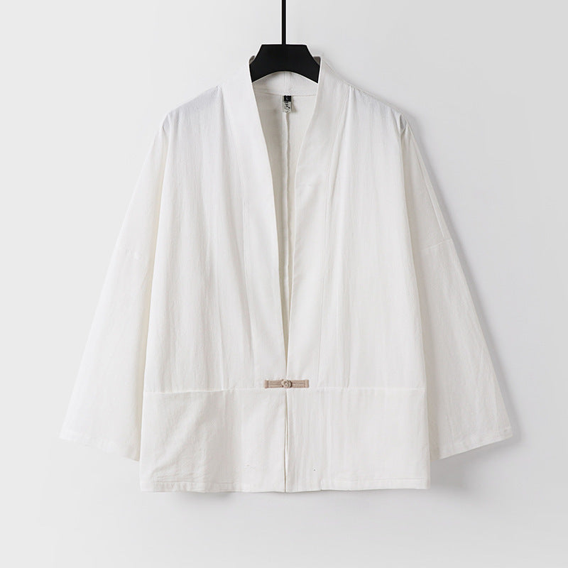 Dam lätt Kimono jacka gjord bomull Blend med lös passform