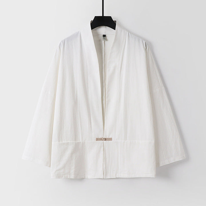 Dam lätt Kimono jacka gjord bomull Blend med lös passform