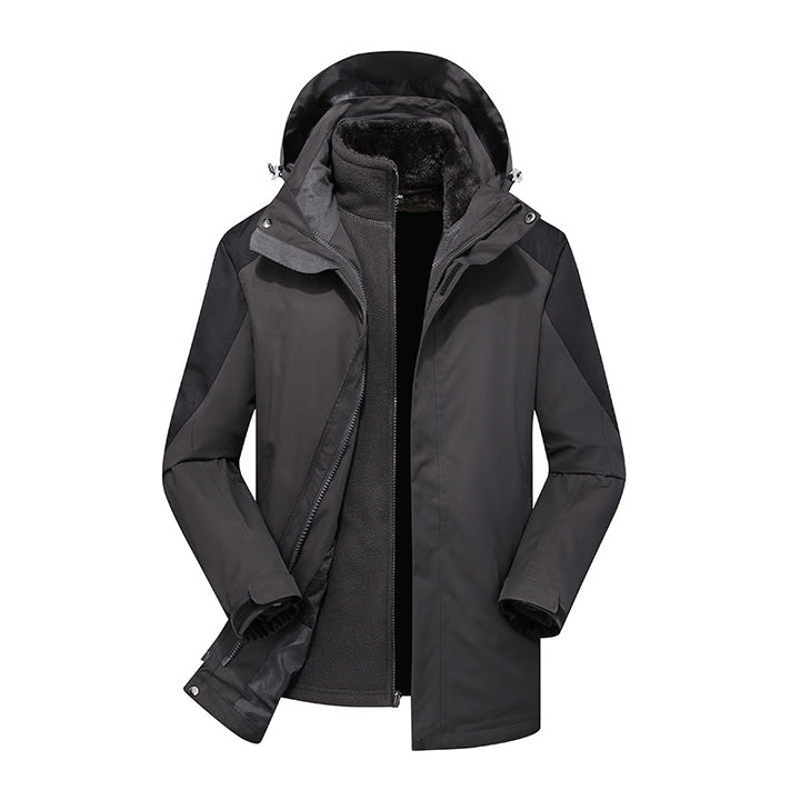 Dam två-layer softshelljacka med removable teddy fleece inner jacka och justerbar huva