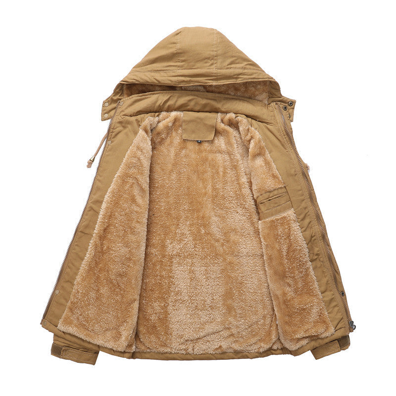Herr robust Field parka med fleecefoder och Funktion Fickor