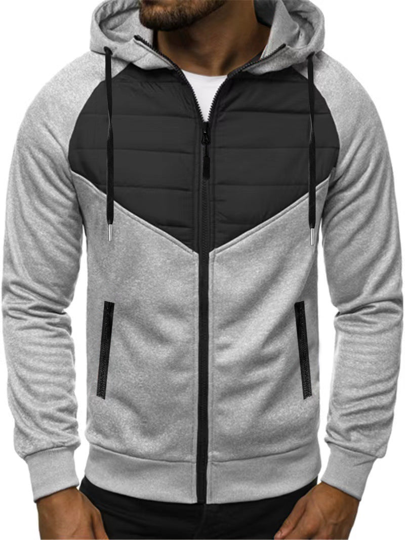 Herr Sportig Jacka med Huva med Synthetic Fiber Filling