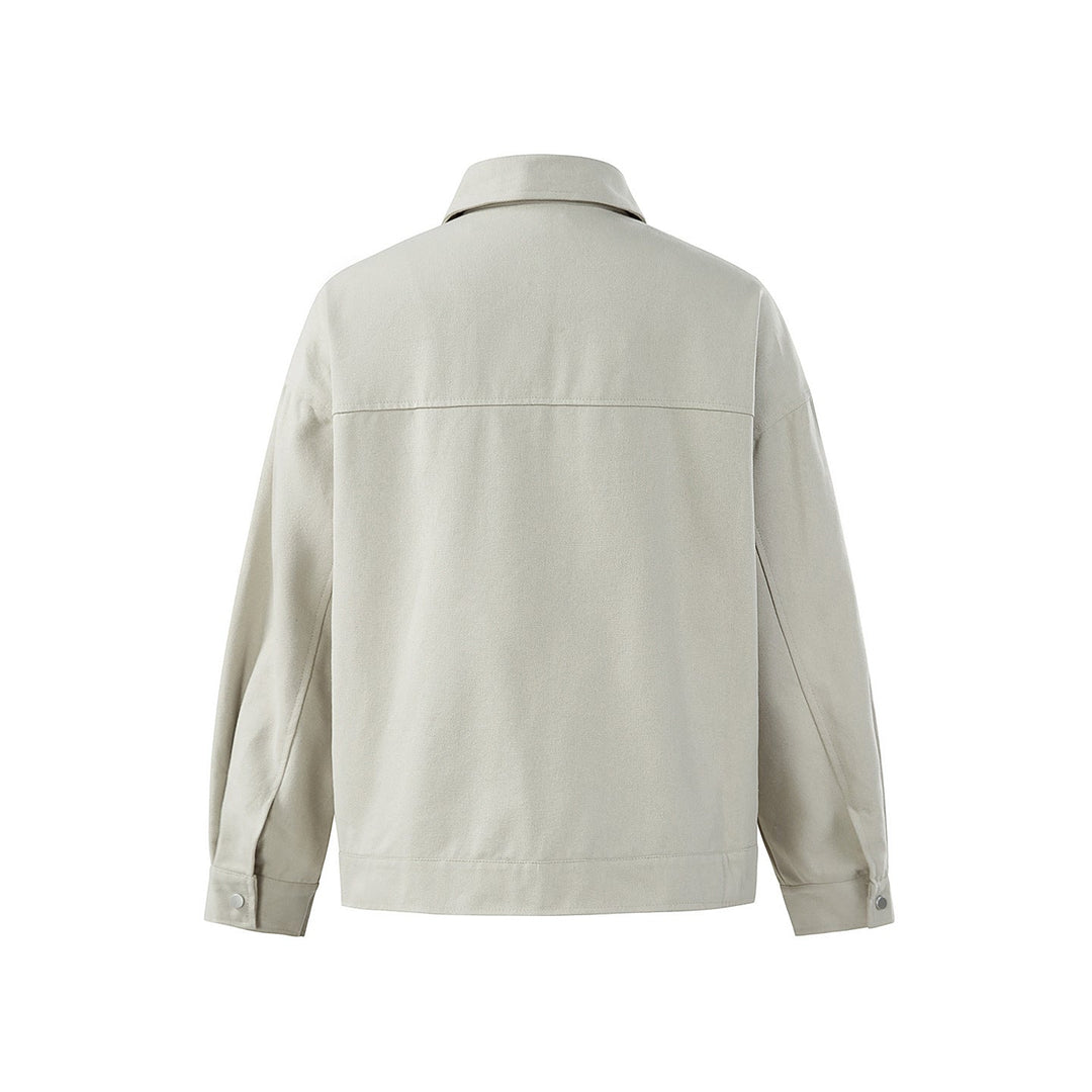 Herr oversize Canvas Jacka med Distinct metall Hook Stängningar