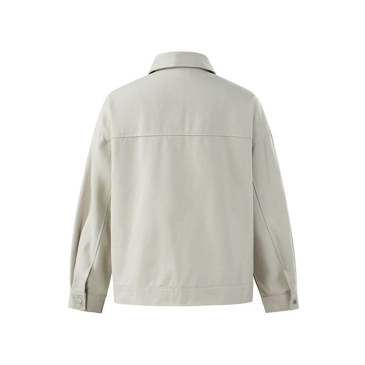 Herr oversize Canvas Jacka med Distinct metall Hook Stängningar