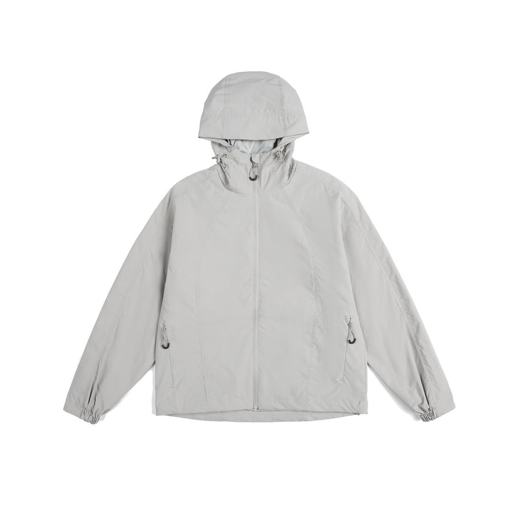 Dam Lätt Vindjacka med Huva, Adjustable Fåll, och Water-Repellent Function