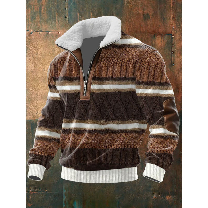 Herr Urban Fleece Pullover med Tree Motif