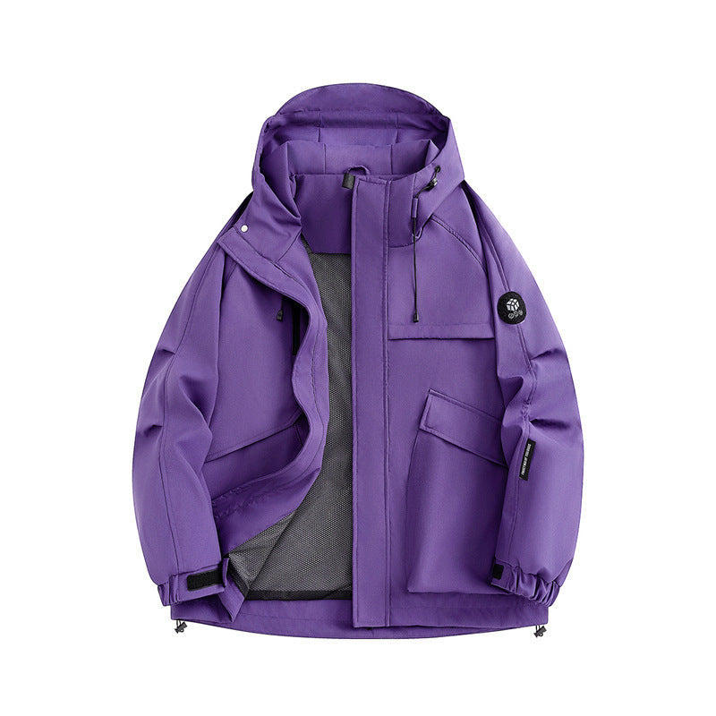 Herr Technical Softshell Utilityjacka med Huva, Mesh Foder och Multifunctional Fickor