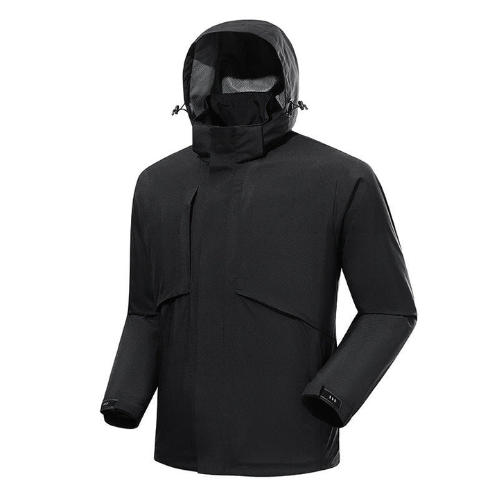 Herr Urban Vattentät Tech Parka med Hög Krage och Minimalistisk Fickor