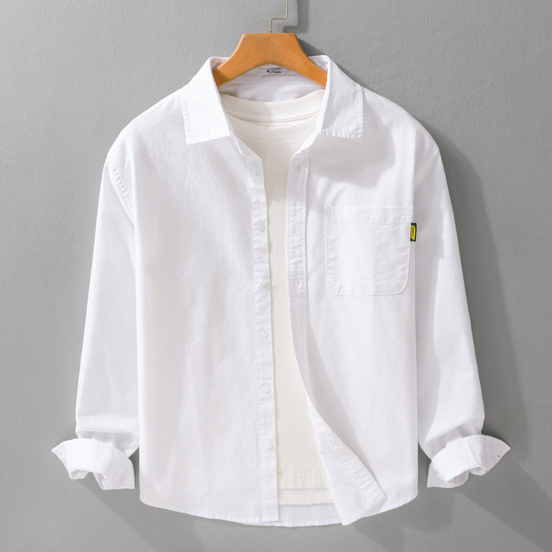 Dam lätt bomull Overshirt med Kent krage, Patch Chest ficka och Relaxed passform