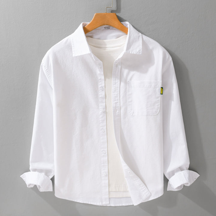 Dam lätt bomull Overshirt med Kent krage, Patch Chest ficka och Relaxed passform