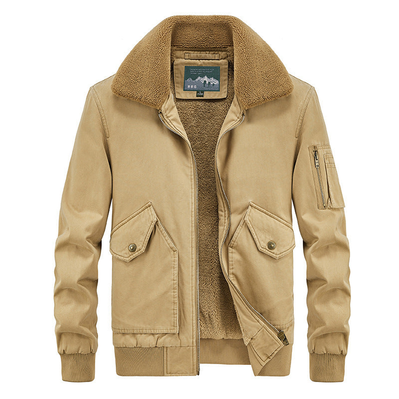 Herr Aviator Blouson med Sherpa Krage och Termisk Teddyfoder