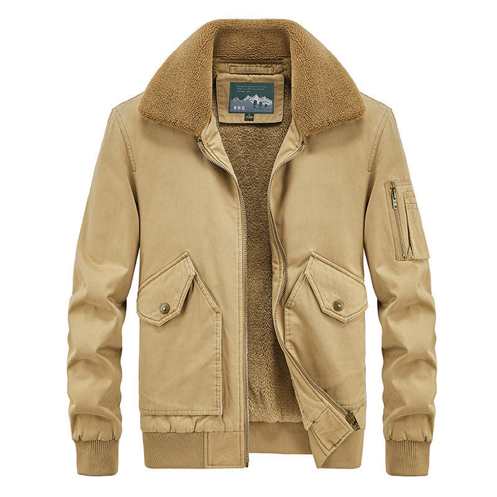 Herr Aviator Blouson med Sherpa Krage och Termisk Teddyfoder