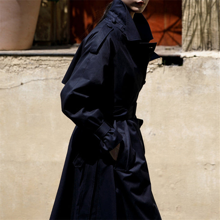Dam oversized trenchcoat med bred Back fåll, Ties bälte och Storm Detail