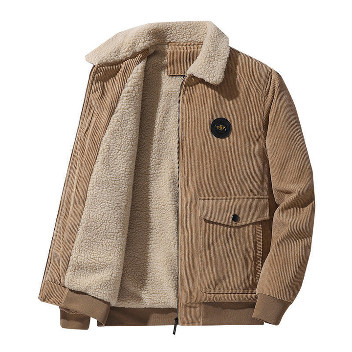 Herr Stilren Fleece Jacka med Teddyfoder