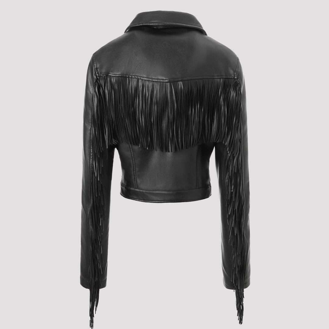 Dam Modern Kort Bikerjacka