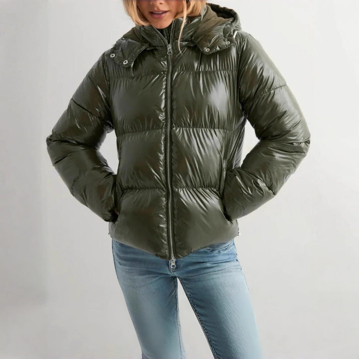 Dam modern vinter dunjacka