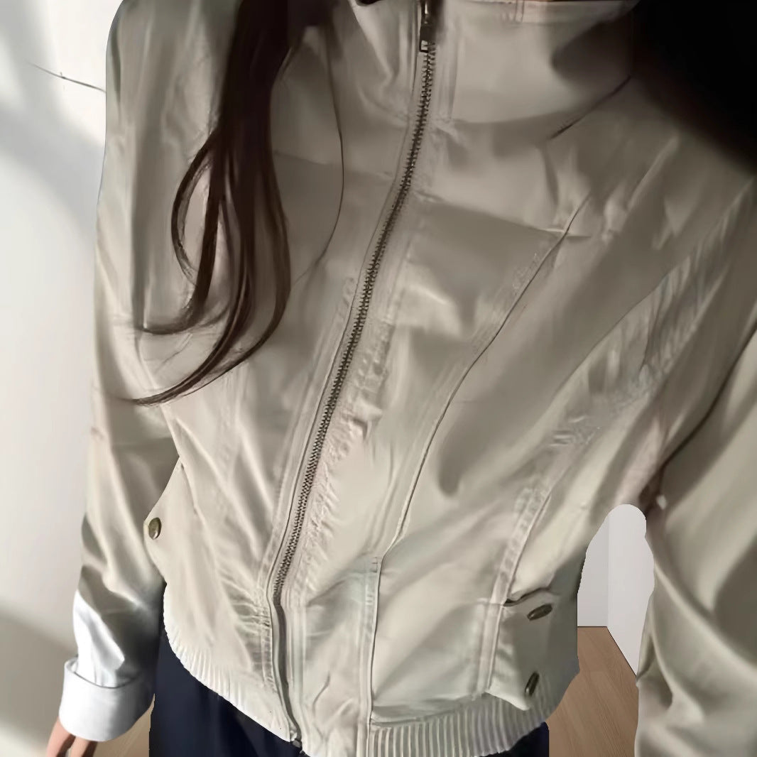 Dam lätt övergångsjacka med textured design