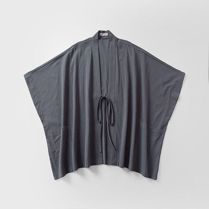 Dam oversize Kimono kofta med knytband och sidofickor