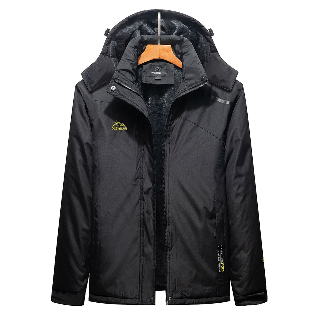 Herr Insulated Vinter Parka med Teddyfoder, Huva och Vattenavvisande Yttre Skal