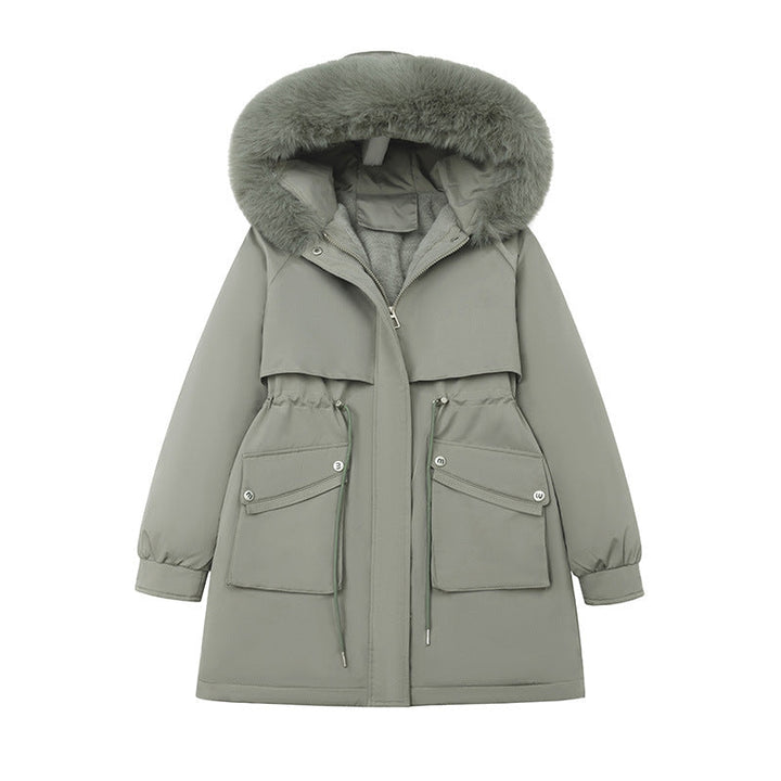 Dam modeable vinter parka med Cozy innerfoder och Praktisk Fickor
