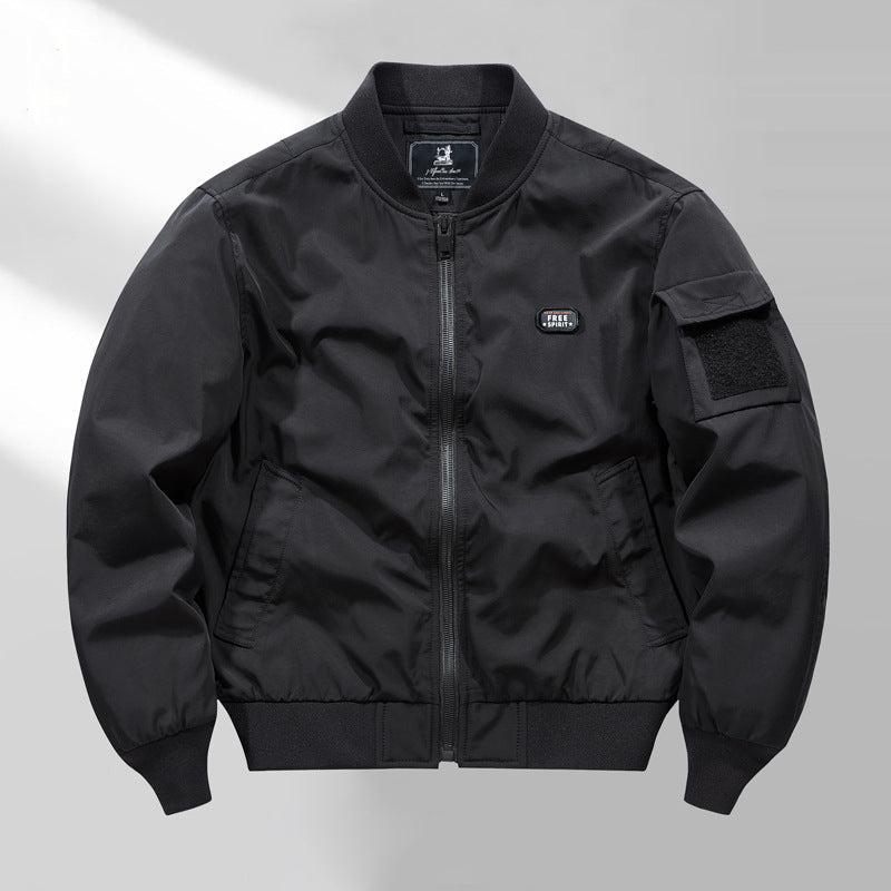 Herr Short Aviator-Style Jacka med Multifunctional Arm Ficka