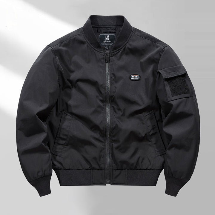 Herr Short Aviator-Style Jacka med Multifunctional Arm Ficka