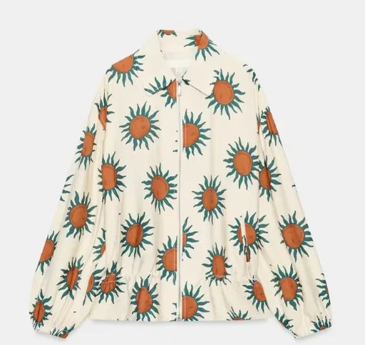 Dam Kort Blouson Jacka Gjord av Woven Fabric med Ståkrage, Elastic Fåll, och Fin Check Design