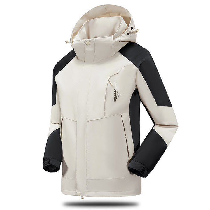 Herr Water- och Vindskyddande Softshell Utomhus Jacka med Justerbar Huva och Zippered Fickor