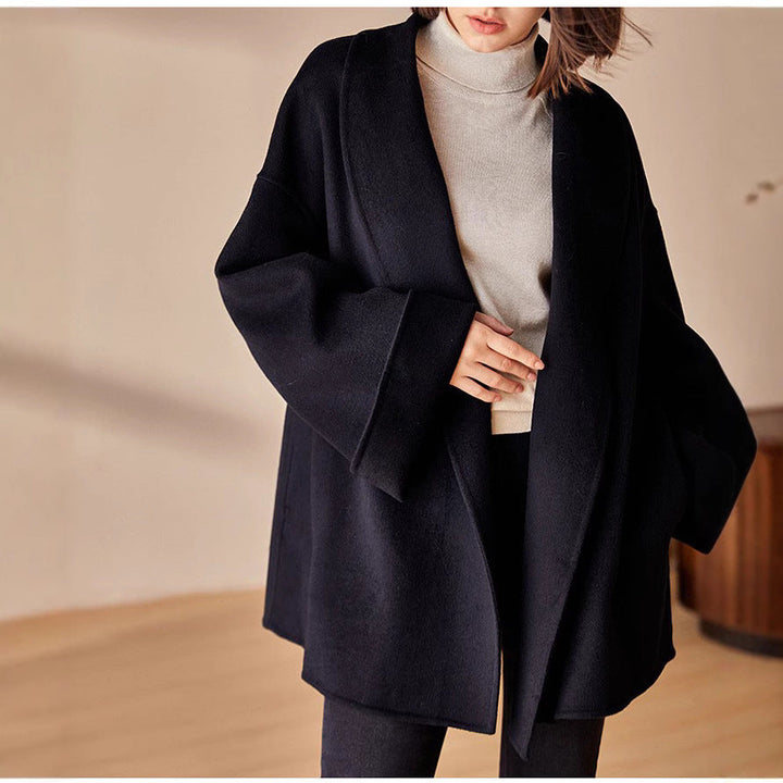 Dam elegant och avslappnad Wrap jacka Drune