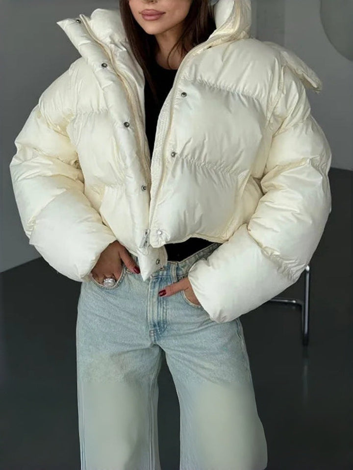 Dam stilren kort jacka med quiltad detaljer