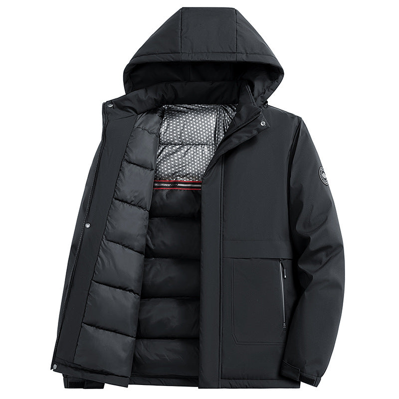Herr vattenavvisande vinter parka med Thermo-Reflective quiltat foder och Huva