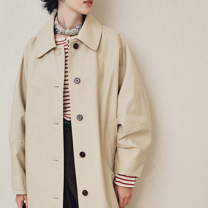 Dam lång trenchcoat
