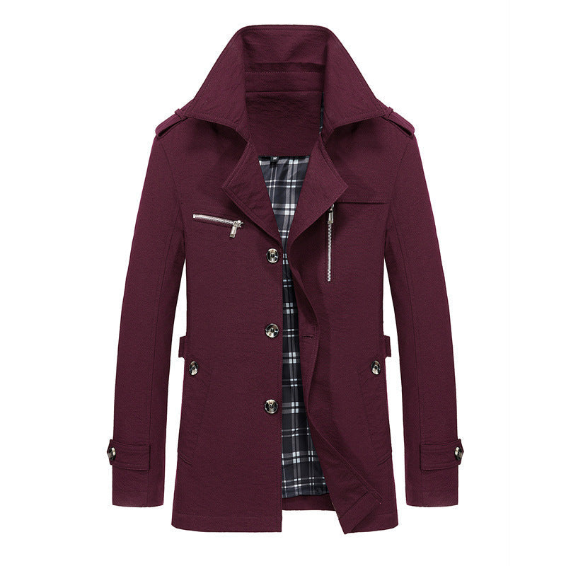 Herr Short Rock i Urban Pilot Stil med Rutig Inre Foder