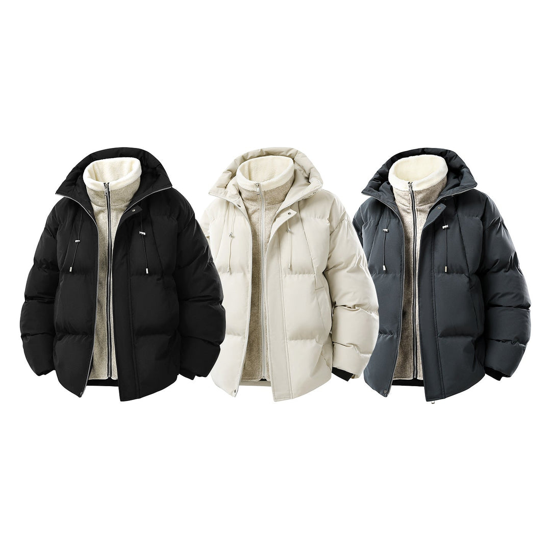 Dam Oversize-Steppjacke med Integriertem Fleece-Innenlayer och huva