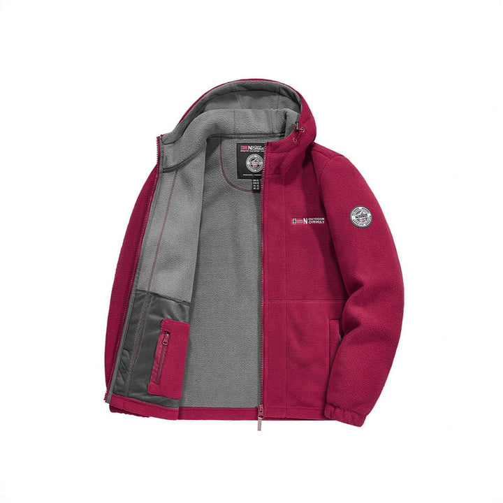 Herr Fleece Jacka med Praktisk Krage Protection