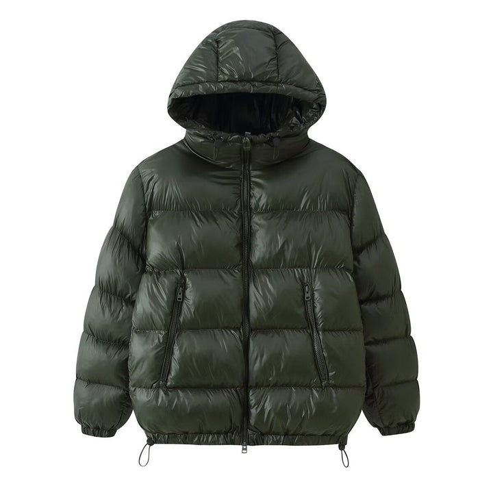Dam Quiltad Oversized Termisk Jacka med Huva och Water-Repellent Surface