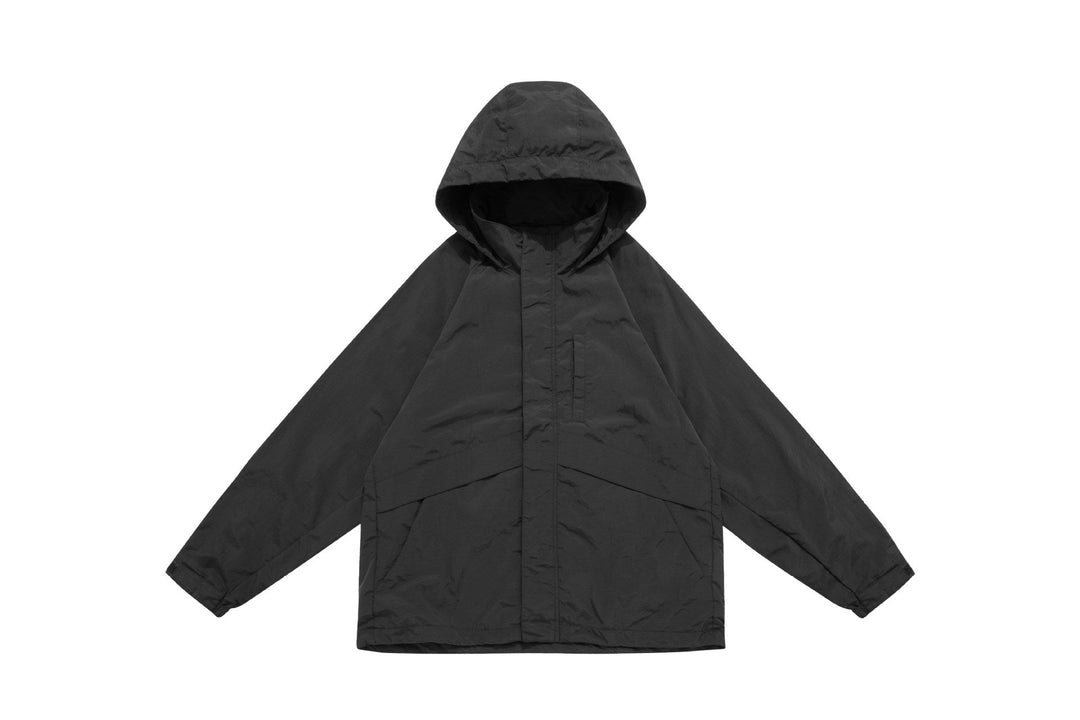Unisex Bred Water-Repellent med Huva Parka med Concealed Dragkedja Lock och Lockfickor