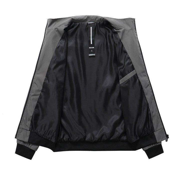 Herr Urban Minimalistisk Softshell Jacka med Huva med Concealed Dragkedja Fram