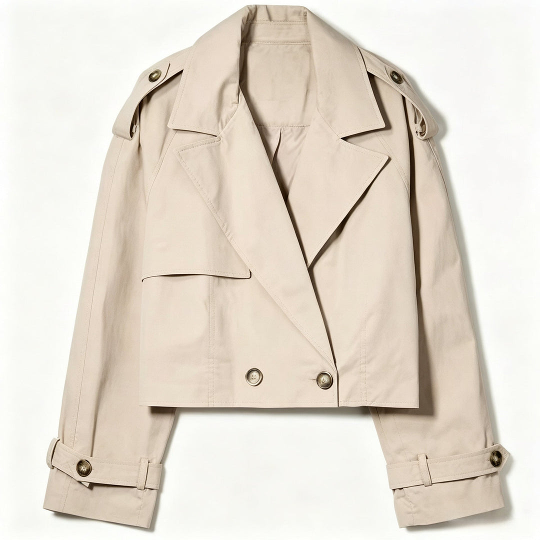 Dam Snygg Kort Trenchcoat