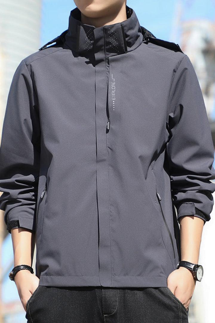 Dam softshell utomhusjacka med removable huva, vindtät membrane och andningsbar mesh foder