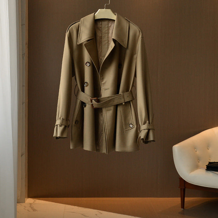 Dam modern trenchcoat med midjebälte 1789268628