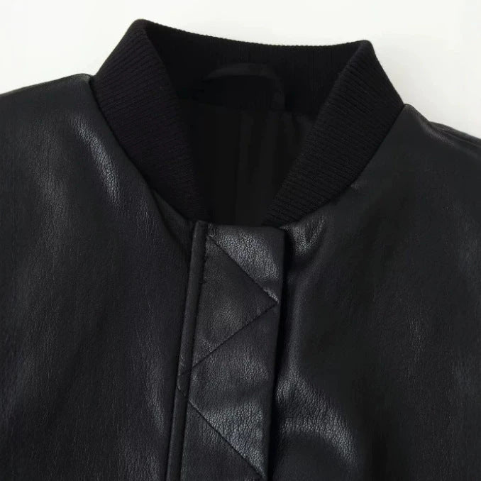 Dam Kort Blouson Jacka Gjord av Woven Fabric med Ståkrage, Elastic Fåll, och Fin Check Design