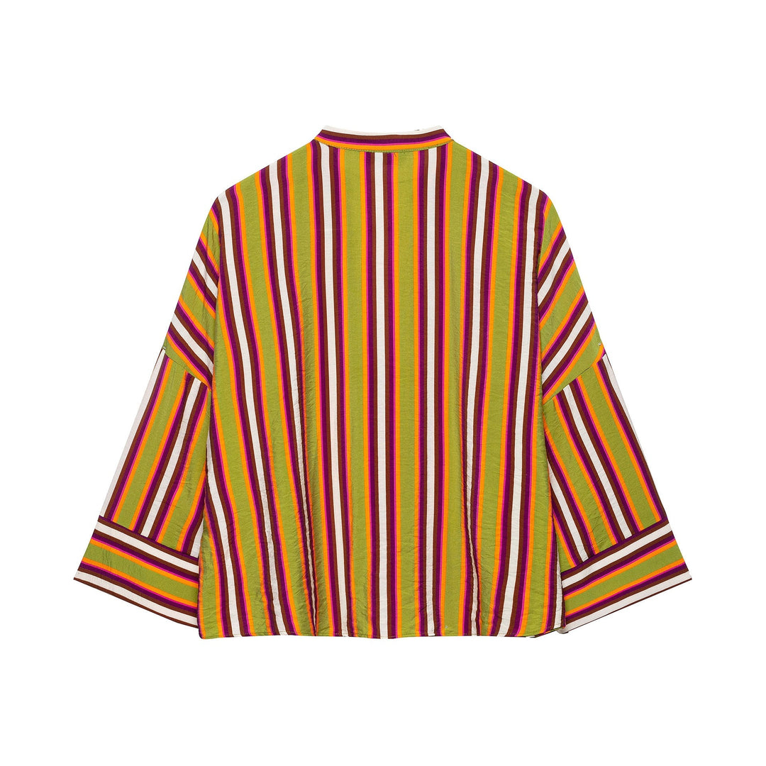 Dam oversize Kimono jacka med dekorativ Cord Closings och Three-Quarter ärmar