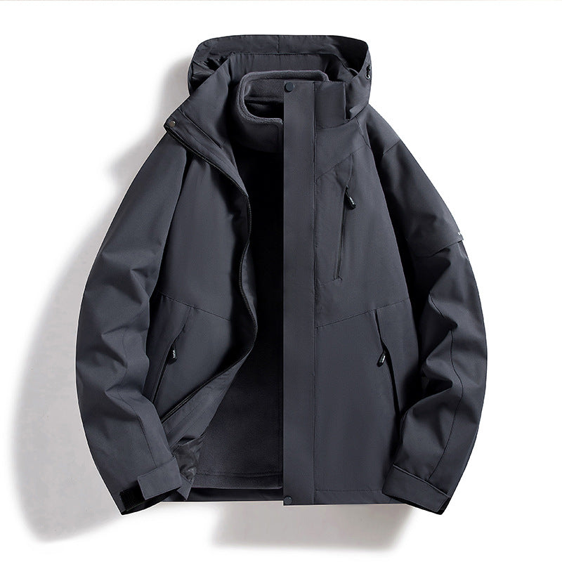 Dam weatherproof softshell ski jacka med fleecefoder och huva
