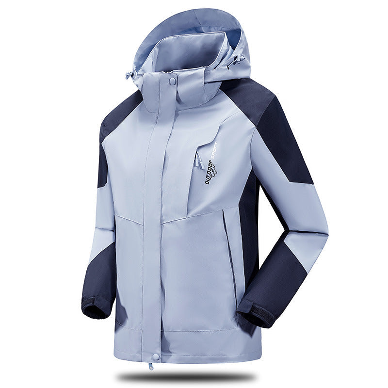 Herr Water- och Vindskyddande Softshell Utomhus Jacka med Justerbar Huva och Zippered Fickor