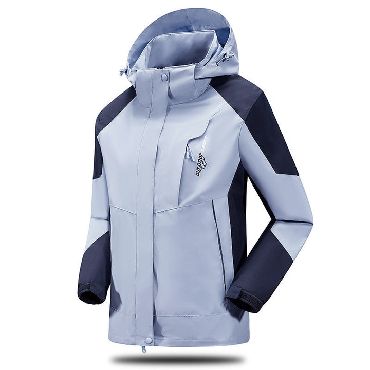 Herr Water- och Vindskyddande Softshell Utomhus Jacka med Justerbar Huva och Zippered Fickor