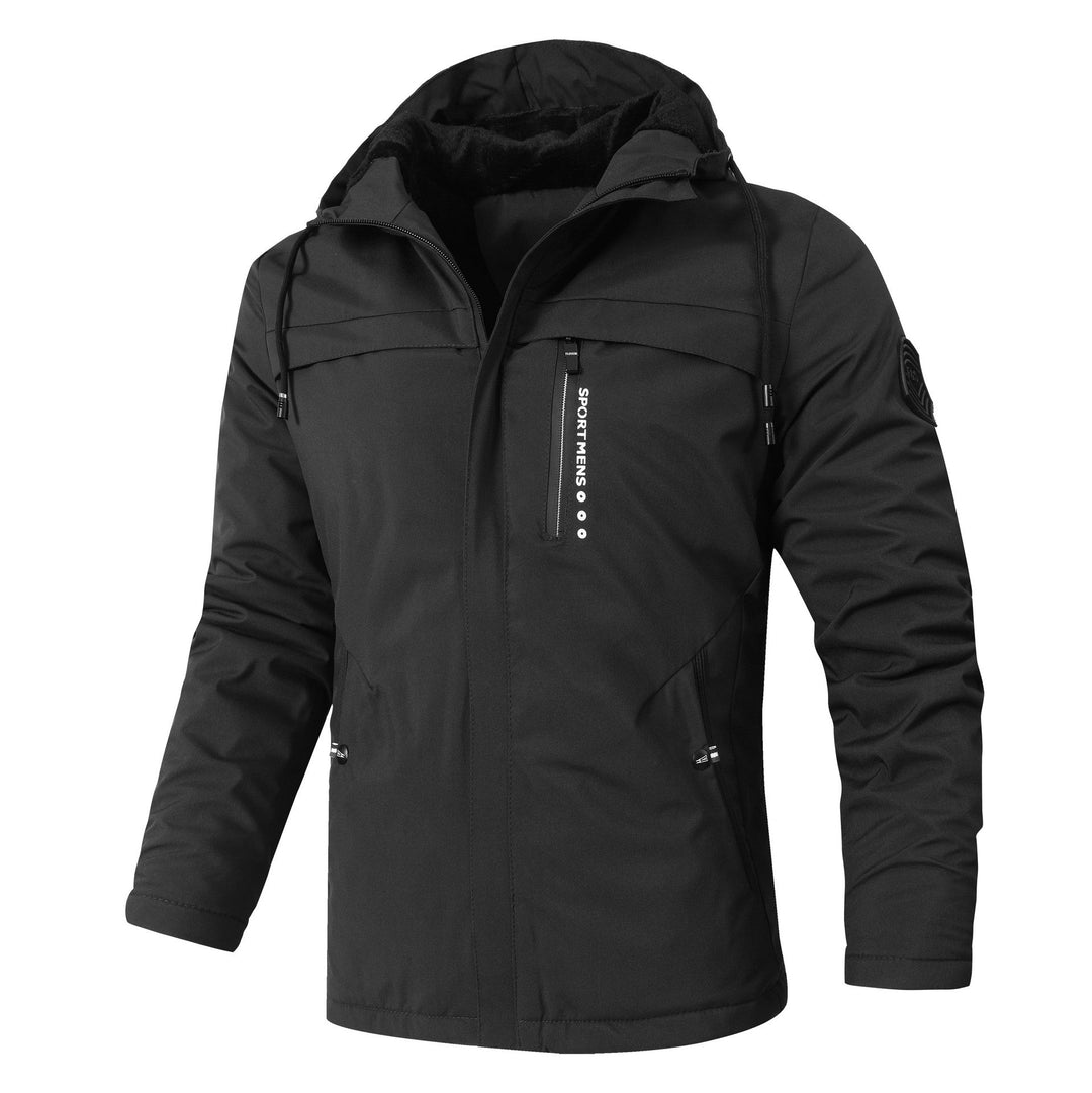 Herr urban softshell parka med Teddy fleecefoder, dold dragkedja och bröstficka