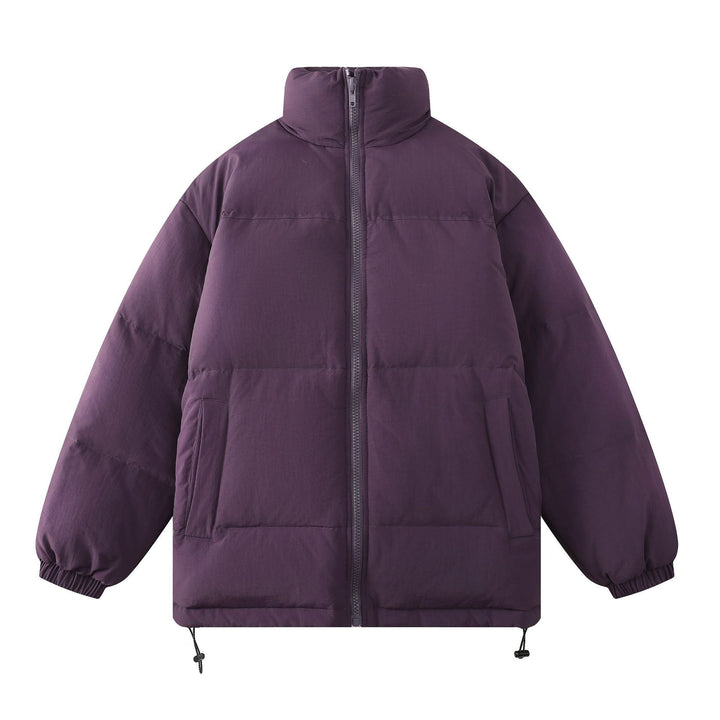 Unisex Oversize Vadderad Jacka med Hög Krage och Drawstring